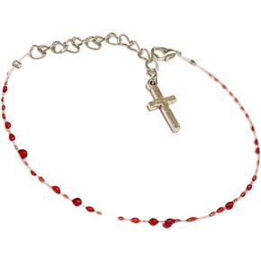 Blood Necklace Goth Chokers Alt Necklace Jewelry Emo Necklace Vampire Necklace and Bracelet for Women Halloween Party Costume