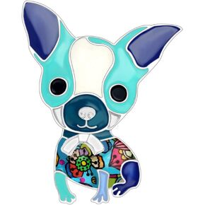 Enamel Cartoon Chihuahua Booch Pins for Women Badges Clothing Bags Jewelry Gift