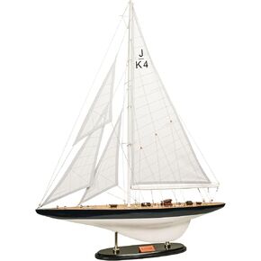 SAILINGSTORY Wooden Sailboat Decor Ship Model Yacht Rainbow Sail Boat Model