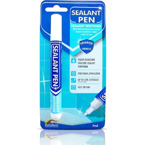 White Caulk Marker: Waterproof Silicone Colorant Paint, Stain Remover, Sink, Kitchen, Shower, Bathroom Tile - White, Narrow 5mm Tip