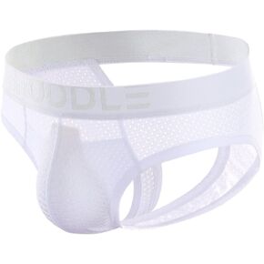 BRODDLE Men's Mesh Padded Pouch Athelic Supporters Breathable Jockstrap Elastic Waistband Low Rise