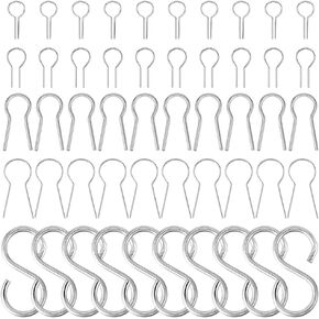 50 Pcs Hanging Hook for Kiln High Fire High Temperature Resistant Wire Jump Ring Hanging Hooks for Pendant, Ceramic Ornaments, Fusing in Glass