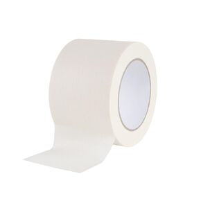 Lichamp Wide Masking Tape 3 inches, 1 Pack General Purpose Beige Masking Tape White Masking Paper, 3 inches x 55 Yards x 1 Roll
