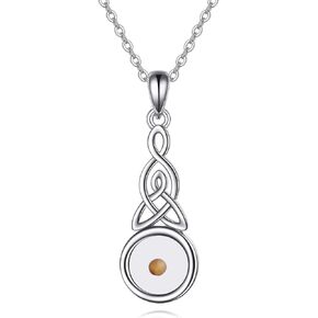 Mustard Seed Necklace Sterling Silver Celtic Infinity Pendant Faith Jewelry Religious Gifts for Women Men