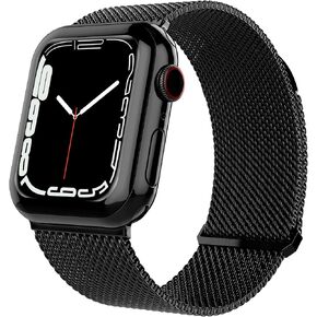 TALK WORKS Expandable Watch Band Compatible with Apple Watch Series - Magnetic Closure - Stainless Steel Mesh Loop Comfort Fit Strap for Women and Men