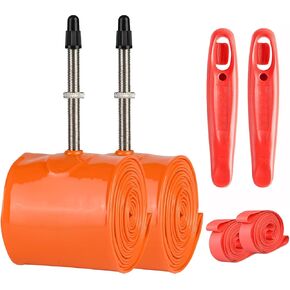 Bike Tube 26 27.5 650B 29 Presta Valve, Lightest Bicycle Tubes with Tire levers and Strips Liner, Compatible with 26x1.5/2.0 27.5x1.90/2.5 29x1.90/2.5