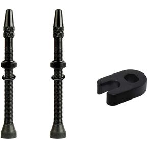 2 Pcs Tubeless Presta Valve Stem, Super Light Alloy Presta Valve Stem Kit with Valve Core Remover Tool and Valve Stem for Bicycles and Road Bikes Bike Accessories(70mm)