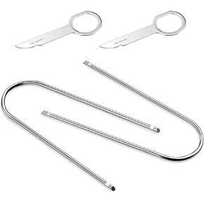 Car Radio Removal Tool Stereo Removal Pry Tool Kit Universal U-Shaped Radio Removal Tool Key Car Accessories for Car CD DVD Audio Frequency Converter