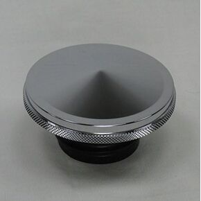 Chrome Billet DROP POINT Vented Gas Cap for 1982-2022 Harley Big Twin FX/FL, Electra Glide, Road Glide, Street Glide, Road King, Softail, Dyna, FXR & Sportster XL – Right Thread Custom Bobber Chopper
