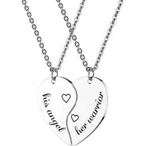 Gift for Lover His and Hers Friendship Pendants Necklace Set for 2, Best Friends Gifts,Valentines Birthday Gift for Couple Best Friends Girl Women Men