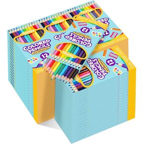 1152 Count Colored Pencils Bulk, 96 Packs Colored Pencils for Kids 12 Colors, Pre-sharpened Coloring Pencils for Adults, Bulk School Supplies for Teachers, Back to School Supplies, Classroom Prizes