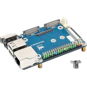 for Raspberry Pi Compute Module 4,Mini Base Board (A) with Standard CM4 Socket and Raspberry Pi 40PIN GPIO Header Onboard Multiple Connectors CSI/DSI/FAN/HDMI/USB/RJ45, etc.