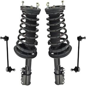 TRQ Rear Suspension Kit Strut & Spring Assemblies w/Sway Links for Subaru Outback