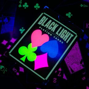 UV Black Light Playing Cards by Island Dogs– Neon Fluorescent Glow Deck for Black Light Games, Glow in The Dark Playing Cards, Parties, and Poker – Unique Cards, Durable, Great Gift for Collectors