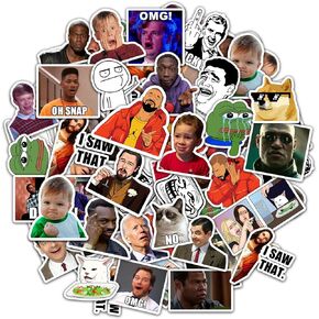 30PCS Funny Meme Stickers Pack for Laptop, Trendy Vinyl Sticker for Computer, Sticker Phones, Sticker Laptop Vinyl Waterproof Laptop Decals Stickers Decoration Laptop, Skateboard