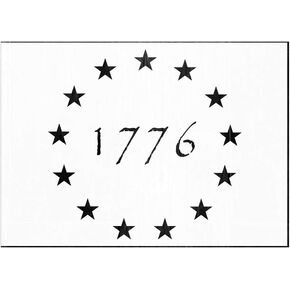 OBUY 13 Star 1776 Stencil for Painting on Wood, Walls, Fabric, Airbrush, More | Reusable 7 x 10 inch Mylar Template