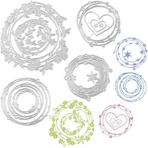 4 PCS DIY Cutting Dies Metal Embossing Stencil, Flower Cutting Dies for Scrapbooking Paper Card Art Craft Photo Album DIY