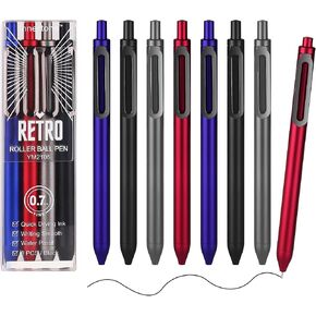 Retractable Ballpoint Pens, 0.7mm Black Rolling Ball Pens Bulk 8 Pcs, Fine Point Smooth Writing Pens for Writing Journaling Taking Notes School Office Home in Saudi Arabia
