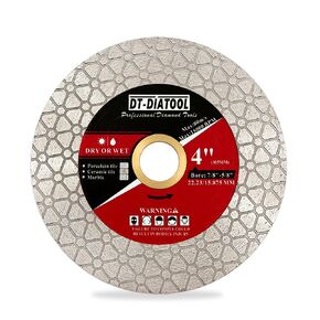 DT-DIATOOL Diamond Blade 4.5 Inch 115mm for Cutting Porcelain Tile Ceramic Marble Artificial Stoneware Edge Grinding
