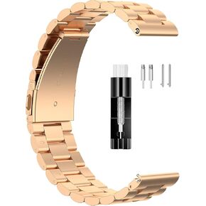 FitTurn Bands Compatible with Hero Band III,FITVII,Donerton, Misfit Vapor,Popglory, KALINCO,COROS APEX 42mm/PACE 2,CanMixs P22, AGPTEK LW31 Metal Stainless Steel Watch Band