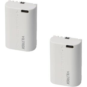 Viltrox 2400mAh Battery Kit for Canon Camera, 2 Pack LP-E6 Battery Compatible with Canon EOS R, EOS 60D 70D 80D 90D, EOS 5D II, 5D III, 5D IV, EOS 6D, EOS 6D MarkII, EOS 7D, EOS 7D Mark II, XC10, XC15