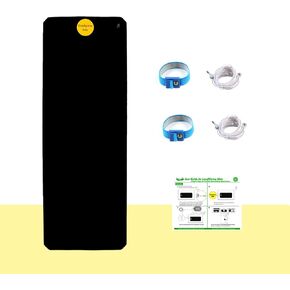 LandKissing® Grounding Mats (1Pack), Grounding Products for Desk, Office, Living Room, Kitchen. Grounding Well Mat for Bed. Benefit Earth Grouded Energy with 2 Grounding Bracelets and 2 Cords 15Ft