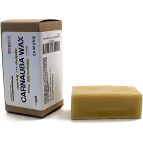 100% Carnauba Wax Bar - 3.1" x 1.8" x 1.2"