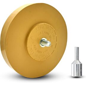 قطعة واحدة من قرص تفكيك لاصق هوائي للسيارة، تصميم مسطح على شكل مسطح، أداة تنظيف شريط طلاء العجلة المطاطية عالية المرونة، ملحق محمول، متوافق مع معظم موديلات السيارات (أصفر) in Kuwait