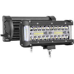 Side Shooter Led Pods,Auto Power Plus 300W 7 Inch Led Light Bar Spot Flood Combo Led Work light Triple Row Super Bright Off Road Driving Fog Lights Led Cubes for Truck UTV ATV Boat 2PCS