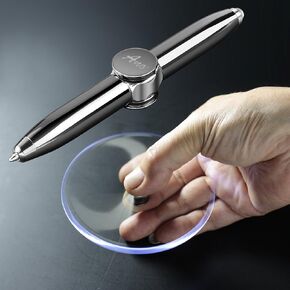 SMOOTHERPRO Fidget Spinning Pen with LED Light to Help ADHD Stress Reducer Ballpoint Pen Gift Pen Anti Anxiety with Gift Box Color Brown (FS702)