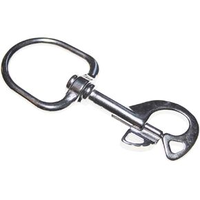 4.3" Swivel Spring Hooks - Heavy Duty Marine Grade Single Ended Stainless Steel Snap Hook Clips for Scuba, Diving, Pets and Keychains 1-Pack