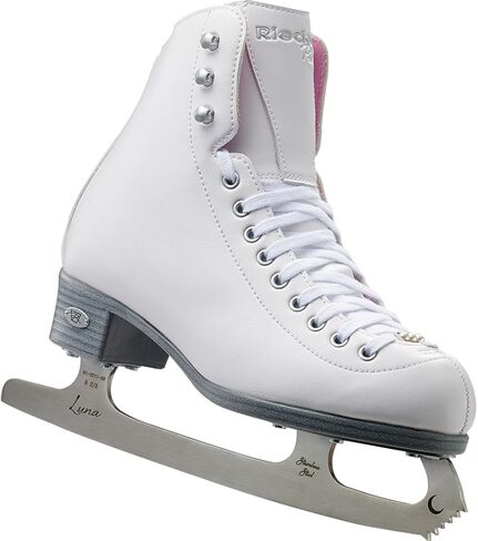 Riedell Skates - 14 Pearl Jr. - زلاجات ثلجية ترفيهية للشباب مع شفرة لونا الفولاذية للفتيات in Kuwait