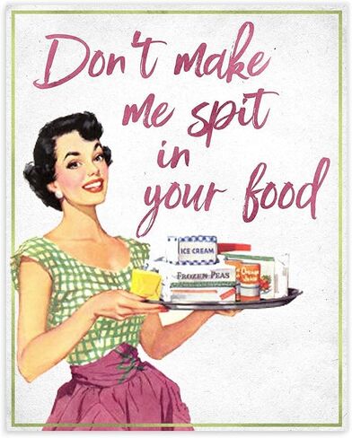Don't Make Me Spit In Your Food Art Print - Unframed - 8x10 | Fun and Sassy Wall Décor for Home Kitchen, Cafes, or Restaurants | Wall Art Adding a Touch of Humor and Personality to Your Cooking Space in Saudi Arabia