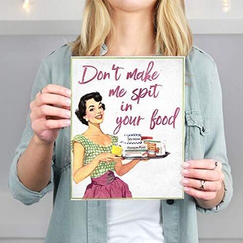 Don't Make Me Spit In Your Food Art Print - Unframed - 8x10 | Fun and Sassy Wall Décor for Home Kitchen, Cafes, or Restaurants | Wall Art Adding a Touch of Humor and Personality to Your Cooking Space in Saudi Arabia