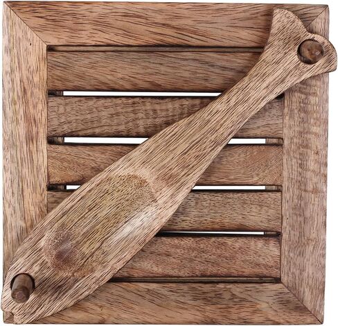 حامل مناديل خشبي للطاولة - حامل مناديل خشبي مربع ريفي للمطبخ - موزع مناديل لأسطح طاولة الطعام in Kuwait