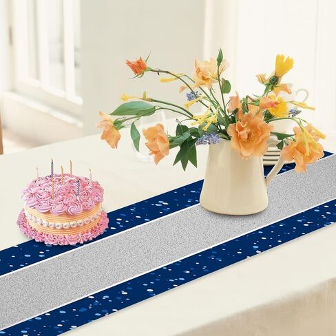 Happy Birthday Table Runners,Black Gold Birthday Table Runner Table Linens for Birthday Party Decorations Birthday Party Table Decor 13x72 Inches in Saudi Arabia