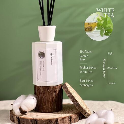 Reed Diffuser Set, Lime Scent Oil Diffuser, 6.76 fl oz (200 ml) Home Fragrance Diffuser with Reed Sticks, Air Fresheners for Home, Bathroom Shelf Decor in Saudi Arabia