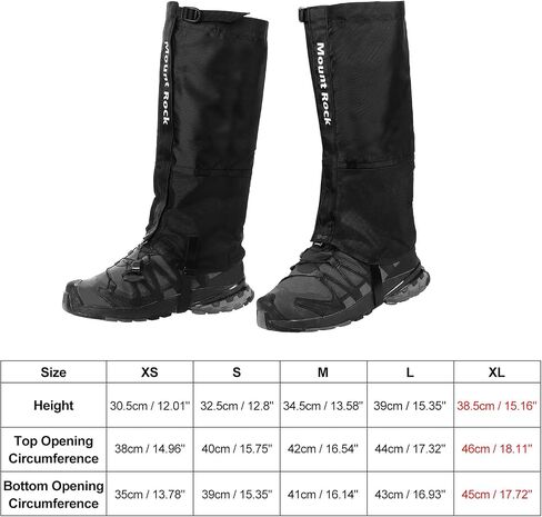 PATIKIL Leg Gaiters, Waterproof Shoe Covers Hiking Gaiters Adjustable Snow Boot Gaiter for Hiking, Walking, Climbing in Saudi Arabia