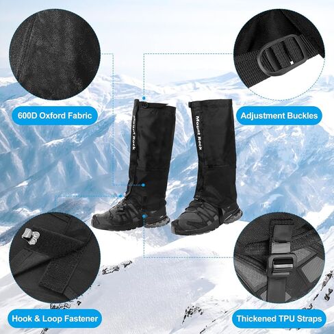 PATIKIL Leg Gaiters, Waterproof Shoe Covers Hiking Gaiters Adjustable Snow Boot Gaiter for Hiking, Walking, Climbing in Saudi Arabia