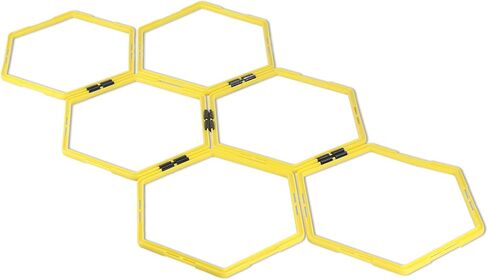 سلم رشاقة من Olioliyou، حلقة تدريب خفة الحركة وسرعة سداسية لكرة القدم، تدريبات رشيقة على القدمين والقفز العمودي، اللياقة البدنية الرياضية in Kuwait