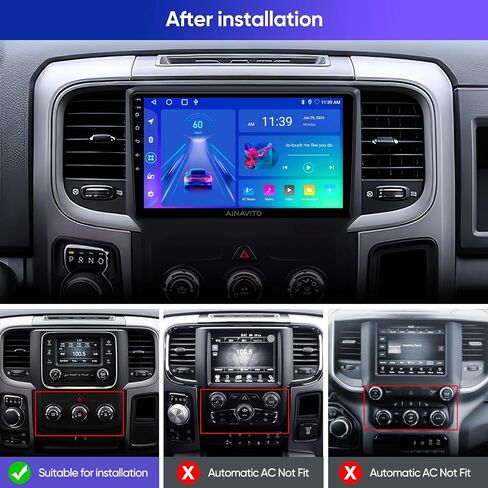 9 Inch 5G WiFi Car Stereo Radio Navigation for Dodge Ram 1500 2500 3500 2013 2014 2015 2016 2017 2018 Support Wireless Carplay Android Auto HDMI GPS FM AM Radio Rear Camera SWC (2G RAM+64G ROM) in Saudi Arabia
