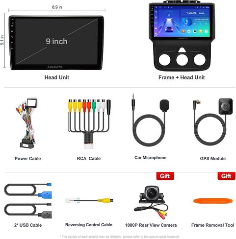 9 Inch 5G WiFi Car Stereo Radio Navigation for Dodge Ram 1500 2500 3500 2013 2014 2015 2016 2017 2018 Support Wireless Carplay Android Auto HDMI GPS FM AM Radio Rear Camera SWC (2G RAM+64G ROM) in Saudi Arabia