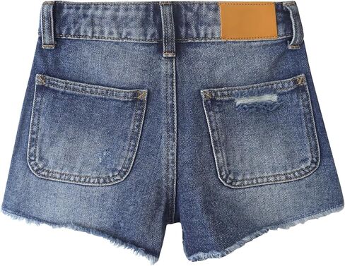 KIDSCOOL SPACE Little Big girls Denim Shorts,Elastic Band Inside Ripped High-cut Raw Hem Hot Jean Summer Pants in Saudi Arabia