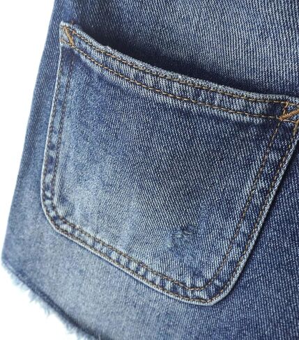 KIDSCOOL SPACE Little Big girls Denim Shorts,Elastic Band Inside Ripped High-cut Raw Hem Hot Jean Summer Pants in Saudi Arabia