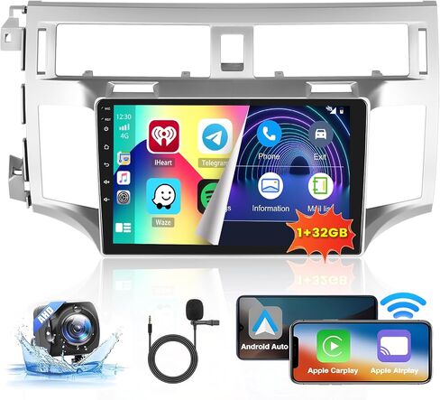 ستيريو سيارة Hikity Android 13 لراديو Toyota Avalon 2005-2010 مع CarPlay Android Auto، 1+32 جيجابايت 9 بوصة راديو شاشة تعمل باللمس مع FM Bluetooth GPS WiFi كاميرا احتياطية MIC in Saudi Arabia