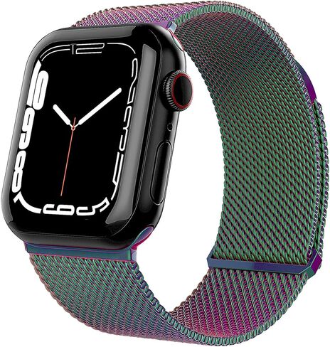 TALK WORKS Expandable Watch Band Compatible with Apple Watch Series - Magnetic Closure - Stainless Steel Mesh Loop Comfort Fit Strap for Women and Men in Saudi Arabia