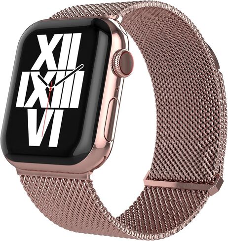TALK WORKS Expandable Watch Band Compatible with Apple Watch Series - Magnetic Closure - Stainless Steel Mesh Loop Comfort Fit Strap for Women and Men in Kuwait
