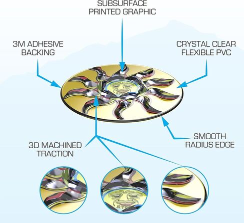 STOMPGRIP Premium Snowboard Stomp Pad | Sun | 3D Collection | 3D Decal in Kuwait