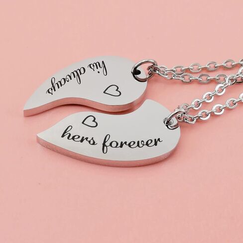Gift for Lover His and Hers Friendship Pendants Necklace Set for 2, Best Friends Gifts,Valentines Birthday Gift for Couple Best Friends Girl Women Men in Saudi Arabia