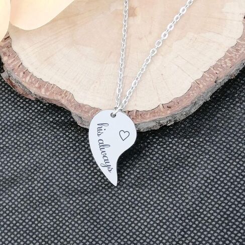 Gift for Lover His and Hers Friendship Pendants Necklace Set for 2, Best Friends Gifts,Valentines Birthday Gift for Couple Best Friends Girl Women Men in Saudi Arabia